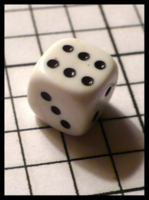 Dice : Dice - 6D Pipped - White with Black Pips Small - Ebay July 2010